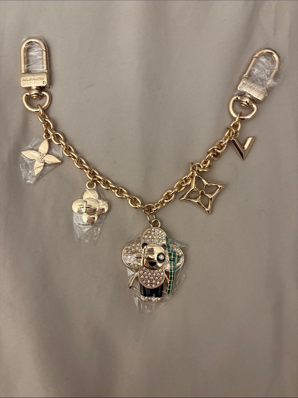Brand New ! Bag Charm Gold-Tone Flower Charm